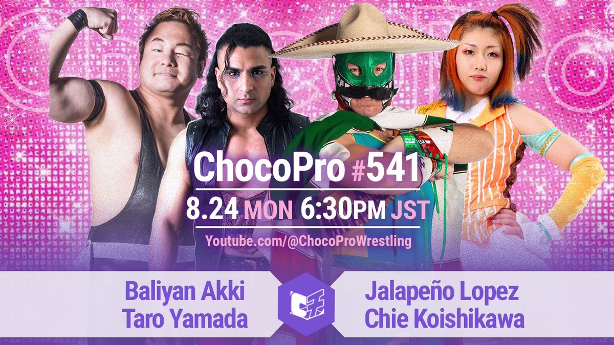 H7asa2n's tweet photo. Baliyan Akki &amp; Taro Yamada vs. Chie Koishikawa &amp; Jalapeno Lopez
ChocoPro 24\08\2026
⭐️⭐️⭐️3\4 https://t.co/IvK9YIO2hI