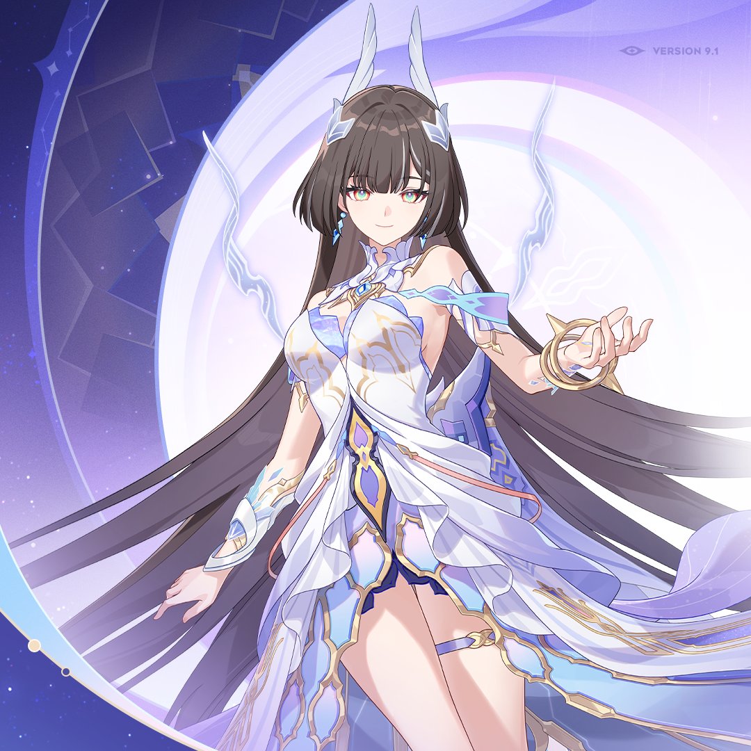 Nerox893's tweet photo. I said it once, and I say it again: when it comes to character development/evolution, Honkai is in a league of its own!

Who still remembers Entropy hiding from the shadows the first time she landed in Langqiu? She was so scared back then. Now she is a literal goddess! https://t.co/VzVPMCs0hv