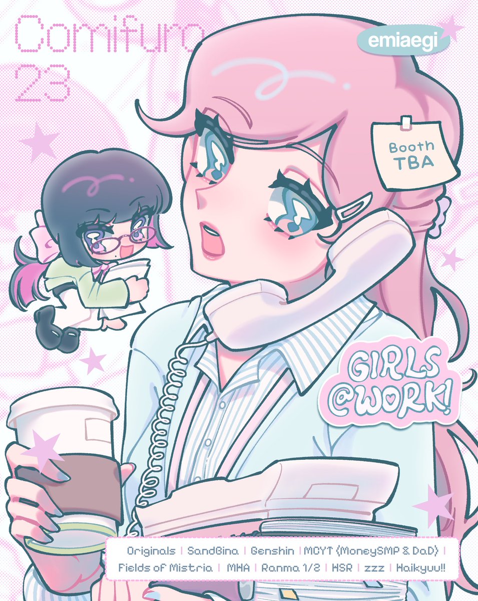 emiaegi's tweet photo. [💗&amp;🔁 appreciated!]

꒰ emiaegi’s #comifuro23 catalogue! ꒱

🎀 both days
💌 pickup &amp; mail order
🗓️ po period 27 aug - 8 sep 2026
🧺 GOs OK! pls dm first

🍧 originals, sandbina, mcyt (msmp, dad), mistria, genshin, hsr, mha, zzz, ranma, haikyuu

GA &amp; form ⬇️
#cf23 #cf23catalogue https://t.co/NSz7cfoX5X