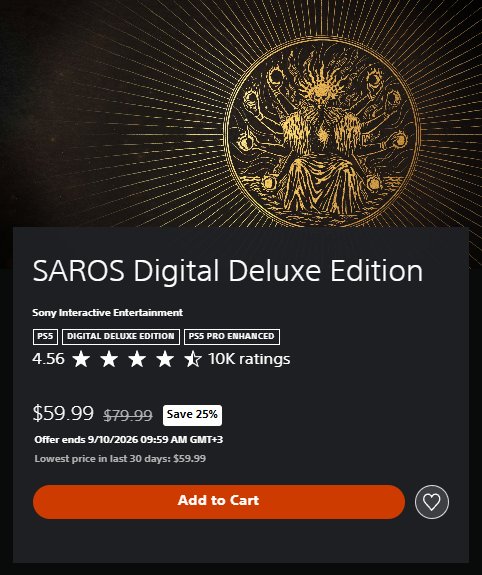 Housemarque's tweet photo. In celebration of GamesCom, get one of the coolest action games of the Summer!

SAROS Digital Deluxe Edition is now on sale. 😎

https://t.co/Af0uHGfzMw https://t.co/VFRrX3IySB