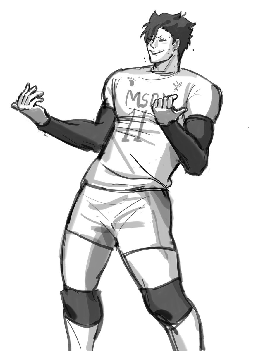 TomoeNuu's tweet photo. Kuroo if he still played volleyball instead of being in JVA #sketch #kuroo #haikyuu #tetsurou https://t.co/T4LmQpE6If