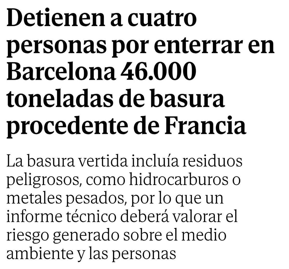 muscluman's tweet photo. Memòria.

I ningú se'n va adonar, ni mossos ni medi ambient, quines penques.

Recorda que la Consellera de Medi Ambient i Transició Ecològica és diu @SilviaPaneque 

Heu d'entendre 46.000 Tm de merdes perilloses i tòxiques són difícils de trobar i el #GovernDeTothom està per coses més importants com per exemple INAGURAR un eclipsi.