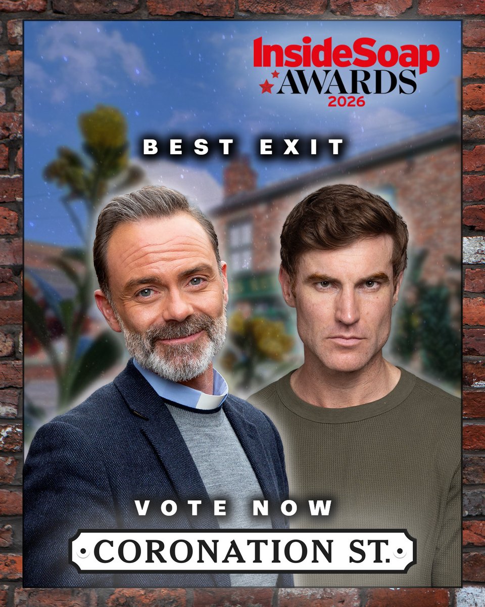 itvcorrie's tweet photo. 💥Voting for this year's Inside Soap Awards closes tomorrow! Don't miss your chance to vote!💥👇
https://t.co/casZQ6YaZM

#Corrie @InsideSoapMag https://t.co/xgwfqiemJe