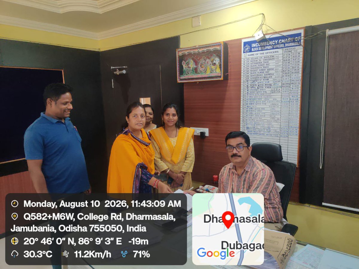 AOEOA_ODISHA's tweet photo. Today, the Joint Coordination Committee (JCC) representing all core Block Extension Officers—GPDO, BSSO, WEO, & IoS/MI of #Dharmasala Block, #Jajpur of Odisha submitted a Joint Memorandum to the Govt through the BDO.
📷 Key Demands:
📷 Entry Pay Revision to #Level_10 (Grade Pay ₹4600) 📷 Health Cover (GJAY) & Field Protection Protocols 📷#OdishaBlockOfficers #PayParityLevel10 #JCCDemands
@MohanMOdisha
@SecyChief
@CMO_Odisha
@SSEPD2
@stscdev
@Food_Odisha
@PRDeptOdisha
@_anugarg
@otvkhabar
@kanak_news
@GovernorOdisha
@sambad_odisha
@samajalive
@DharitriLive1
@NandighoshaTV
@Naveen_Odisha