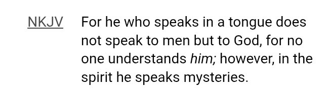 theFirstJayJay's tweet photo. @itawtitaw1 @BrandonHalvor10 @WWUTTcom So why did Paul say in 1 Corinth 14:2 that when a person is speaking in tongues, no one understands him, and that he is speaking to God and not to men? https://t.co/bXVg5dYuwC