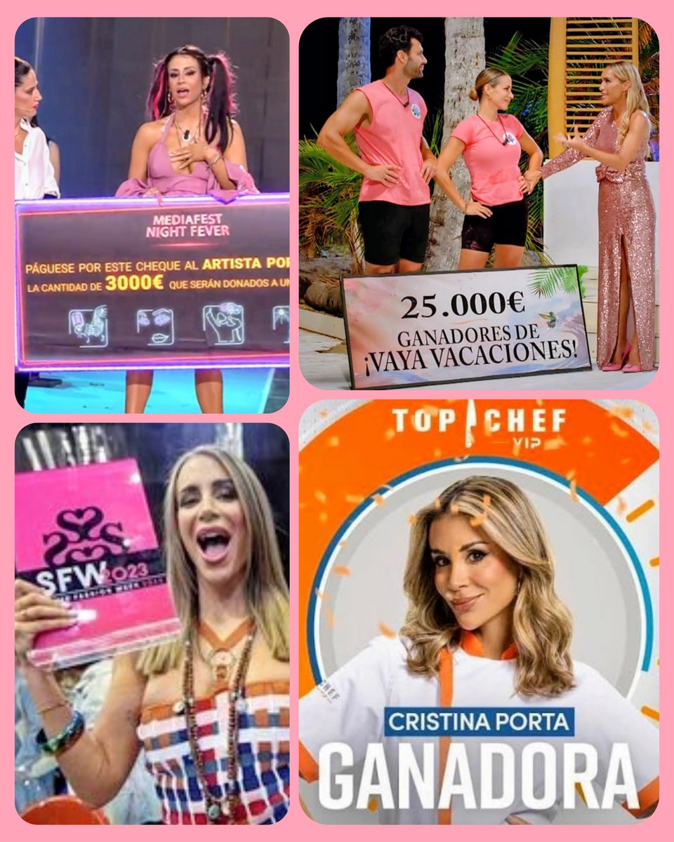 CarmePG1910's tweet photo. Ganó en el Mediafest, Sálvame fashion week, Vaya vacaciones, Top Chef.
No fue casualidad, ni suerte.
Fue ser seria en el trabajo, prepararlo y amar lo que hace.

Apostar por Cristina es saber que no va a defraudar.💪🤍 https://t.co/SRmZ03RE6h