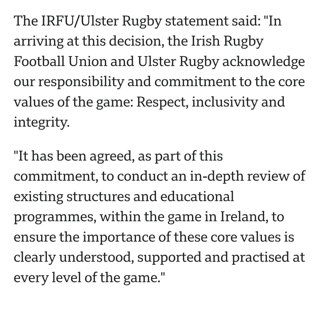 boowho54's tweet photo. @andrewhdonohoe @RTEsport Your right. They lost their contracts rightly but were found not guilty in court.  This player has admitted guilt and yet his contract remains.  "Every level of the game " rings very hollow. https://t.co/bGE6nVfBD1