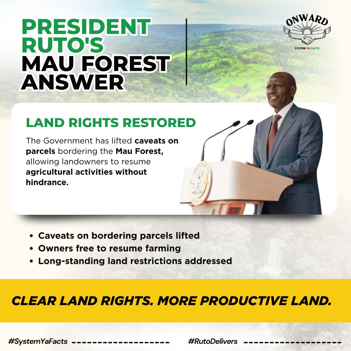 engagementhubke's tweet photo. Thirty years of squatters’ pain finally closed—600 families now holding title deeds. History rewritten with dignity, not politics.

#MauForestAnswer 
Ruto Delivers
gachagua,kalonzo,iebc,nepal,central kenya,kiarie,cctv https://t.co/5W6HCz6kOw
