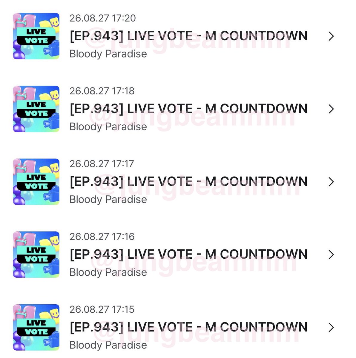 jungbeammm's tweet photo. ทุกคนไปโหวตเร็วๆๆๆๆๆ
#ENHYPENonMCountdown 
#BloodyParadise https://t.co/tygWrVIwTt