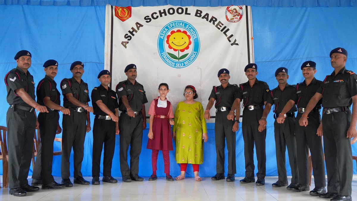 UBArea_IA's tweet photo. 🇮🇳 A THREAD THAT SPEAKS LOUDER THAN WORDS!
What happens when innocence meets the spirit of our warriors? A bond is born that no uniform, boundary or distance can ever define.
#PanchshulGunners celebrated Raksha Bandhan with the special children of #AshaSchool, Bareilly. Their smiles carried trust. Their Rakhis carried emotion. And their presence reminded us that the strongest bonds are built with care, respect and humanity.
This was not just Rakhi. It was a promise of togetherness, protection and brotherhood.
#RakshaBandhan #रक्षाबंधन #AshaSchool #आशास्कूल #PanchshulGunners #पंचशूलगनर्स #IndianArmy #भारतीयसेना
@adgpi @panchshulpulse @PRODefDehradun @suryacommand @IbexRadioTarana @radioibextarana @voiceofspiti @voiceofkinnaur  @ProDefLko @SpokespersonMoD @DefMinIndia