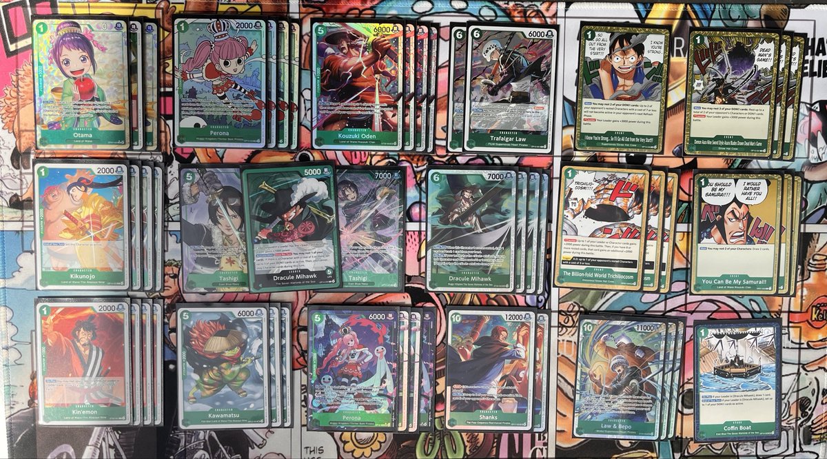 wokeuplazy's tweet photo. Came to locals and swung 7 a bunch of times. Swing, draw, win its simple 👍

R1 - GP Lim, go second 🎲
R2 - Xebec, go first
R3 - G Shanks, go first
R4 - P Kaido, go second

Ratios already changed again, have to see if beating fish is possible...

#ONEPIECE #OPTCG https://t.co/692XkyWNq7