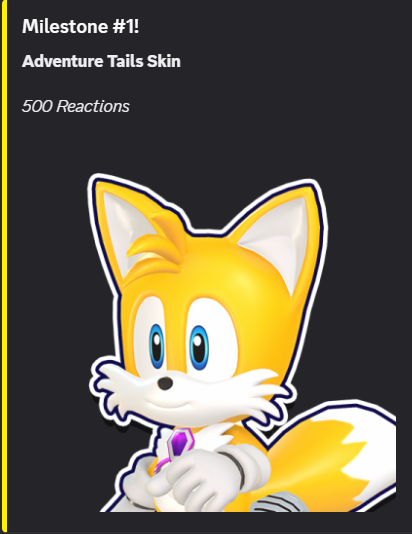 Sonic_Rumble's tweet photo. Community Challenge Milestone #1 Reached!🎉

Aw, yeah this is happening!👍
We have already reached the first milestone hours into the challenge! Adventure Tails has been unlocked for when we send out rewards at the end!🥳

Adventure Rouge and Adventure Shadow awaits!   

Spread the word to turn them into a reality! 
Thanks and good luck Rumblers!