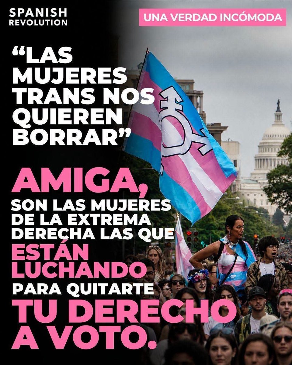 elesteve2's tweet photo. Las mujeres tenemos muchos enemigos : los ultras que nos quieren quitar derechos políticos y los trans,esos hombres disfrazados de mujeres que directamente quieren borrarnos.
Afortunadamente el Feminismo lo tiene muy claro y parará los pies a ambos colectivos misóginos y reaccionarios.
