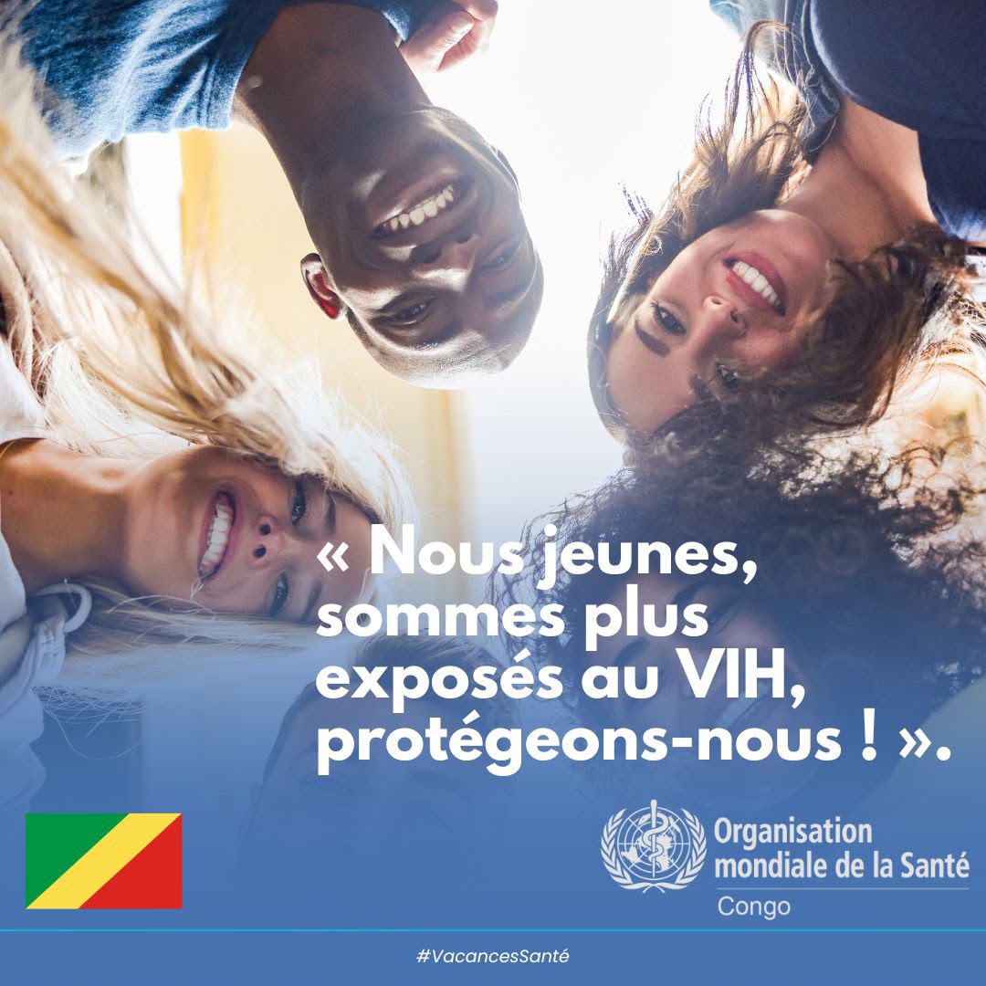 ntsotsomi's tweet photo. #Jeunes, protégeons-nous du #VIH !

S’informer, utiliser le #préservatif et se faire dépister sont des moyens essentiels pour prendre soin de sa #santé. Parce que profiter des vacances, c’est aussi faire des choix responsables.

#VacancesSanté #OMSCongo https://t.co/jZmhAUFMb6