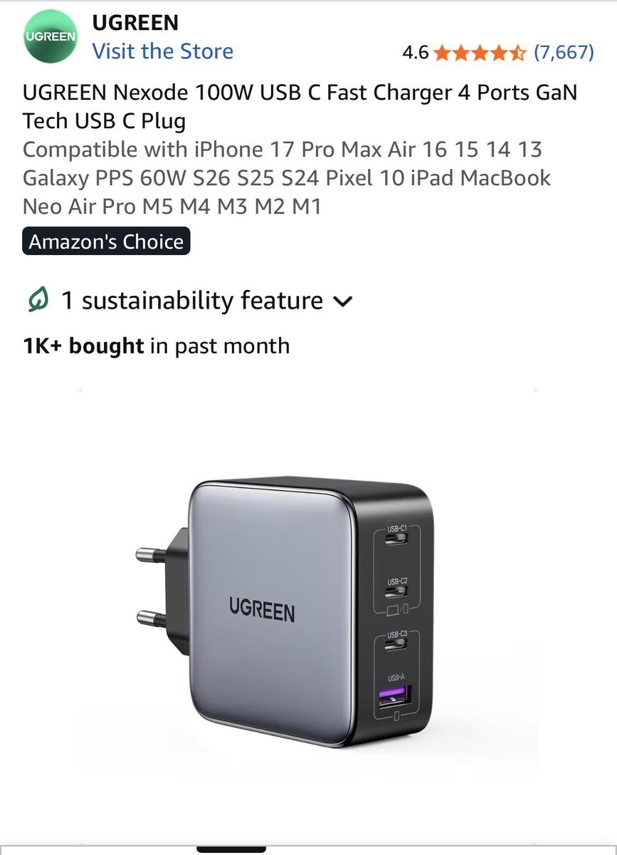 BILLY_ZK's tweet photo. petit rappel : n’acheter JAMAIS les chargeurs / câbles Apple 70% du prix c’est que du marketing , acheter plutôt UGREEN ou ANKER c’est beaucoup + fiable résistant sa tient super longtemps et surtout LARGEMENT MOINS CHÈRE https://t.co/3TbE8NUmOt