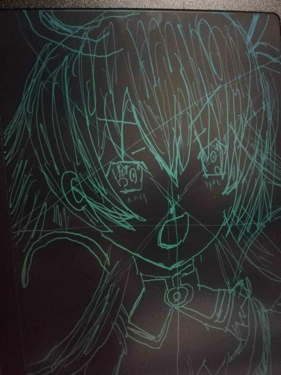 Crown8989Crown's tweet photo. #夜刀神十香
#デート・ア・ライブ　より。
今晩は、灰武です。
過去絵。
唯一ブギーボードに描いた夜刀神十香。
その後ブギーボードは無くす！！ https://t.co/x8mCn8AGOP