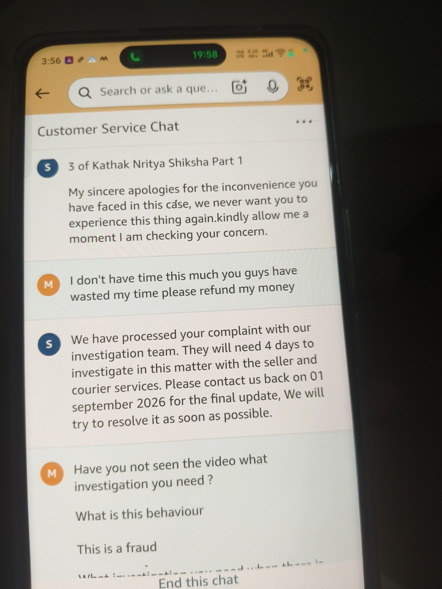 manvilatwal_'s tweet photo. @AmazonHelp @jagograhakjago @AmazonHelp you guys have wasted time you are doing fraud what kind of investigation you need when there is clear evidence of malpractice and you kept on passing the chat one person to another and I have elaborate to everyone? @jagograhakjago please look into this. https://t.co/qOt53qYV4r