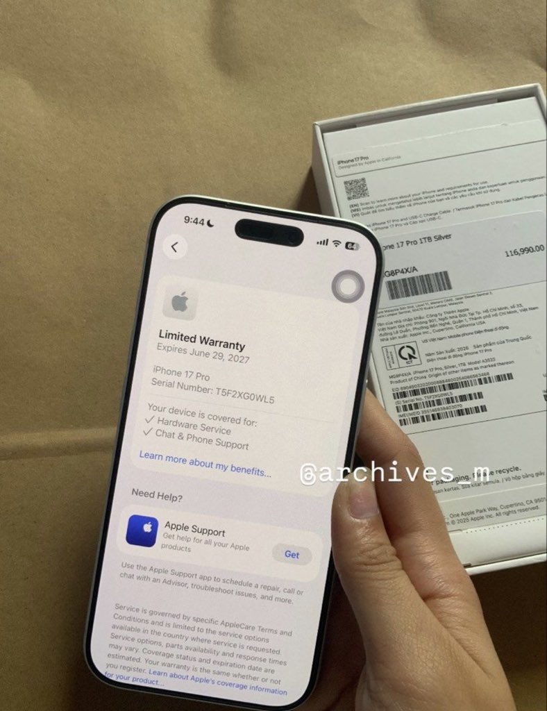 enctzenkart's tweet photo. wts lfb ph

Iphone 17 Pro 1TB (Silver) 

90,000 php

- low cycle count
- with warranty  
- 100% battery health  
- w/ charger
- w/ box
- bought and unboxed June 29, 2026
- no issues 
- open-line

rfs: nag upgrade to iphone 17 pro max 🥹 https://t.co/lOmEGrzTPJ