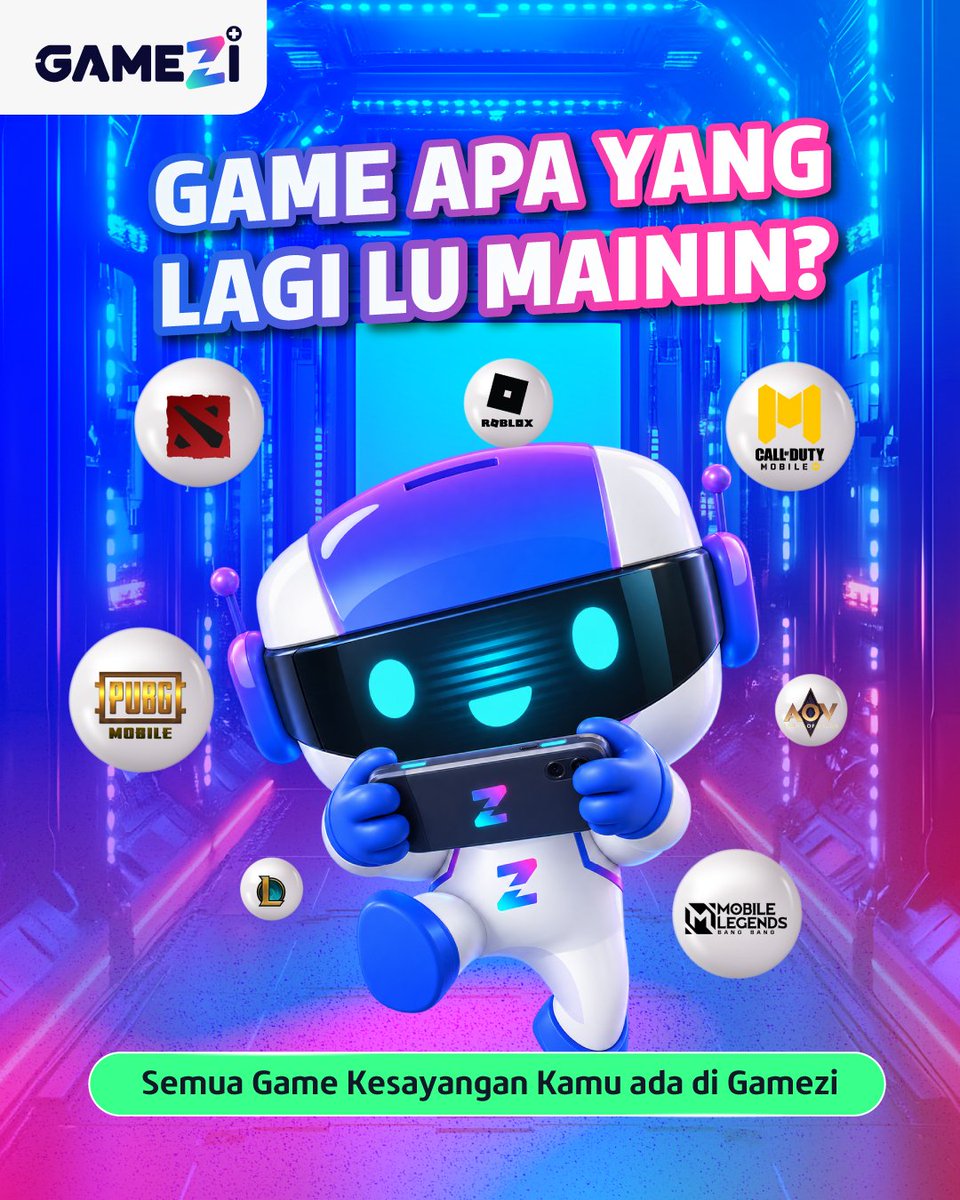 gamezi_id's tweet photo. Apa pun game yang lagi dimainin top up-nya pasti tetap di Gamezi! Karena Gamezi emang platform top up terlengkap dengan beragam layanan top up😆
Cek langsung di website https://t.co/A3EdsaqlTx dan top up game kesayangan kamu sekarang!✨
#Gamezi #GamersIndonesia https://t.co/ybT9OvMFrj