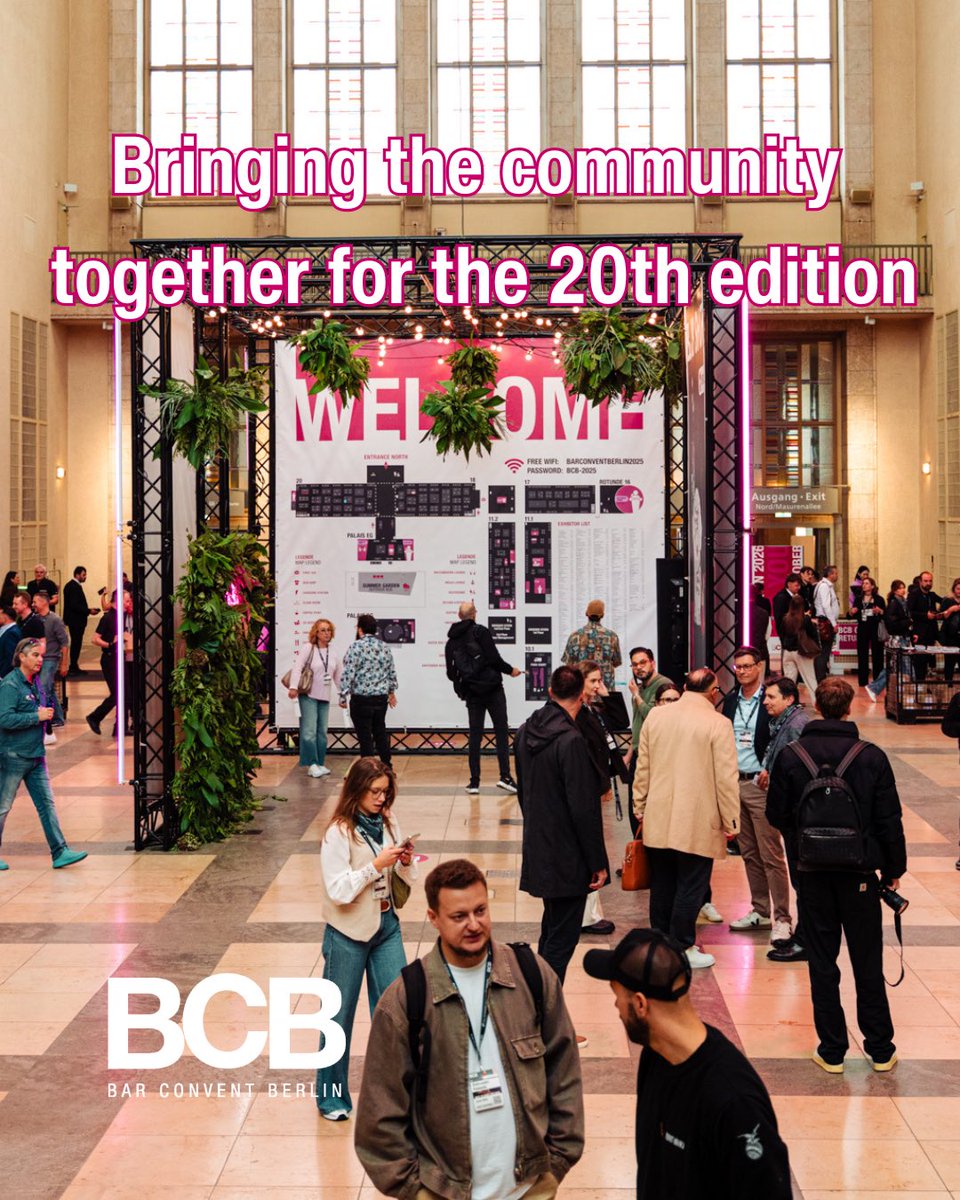 DrinksIntMag's tweet photo. Twenty years on, Bar Convent Berlin continues to evolve.

This year's milestone edition will celebrate two decades of bringing together hospitality professionals, while introducing new concepts and experiences.

📍 Berlin | 12–14 October

#BCB2026 #BarConventBerlin #Hospitality https://t.co/wy90PuWaZJ
