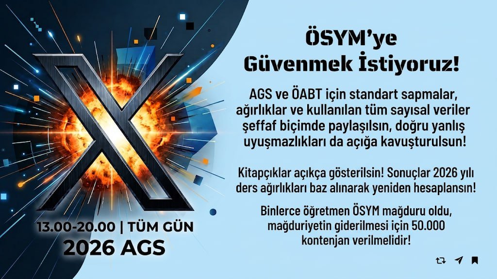devrimdeniztass's tweet photo. Öğretmenler neden hep mağdur ediliyor. Hakkımız olan atama sayılarını istiyoruz. 
Yaşanan bu mağduriyetleri sadece 2026 AGS'ye 50.000 kontenjan verilerek telafi edilir.
#AGSmağduriyetine50Bin https://t.co/r7b7McCnNT