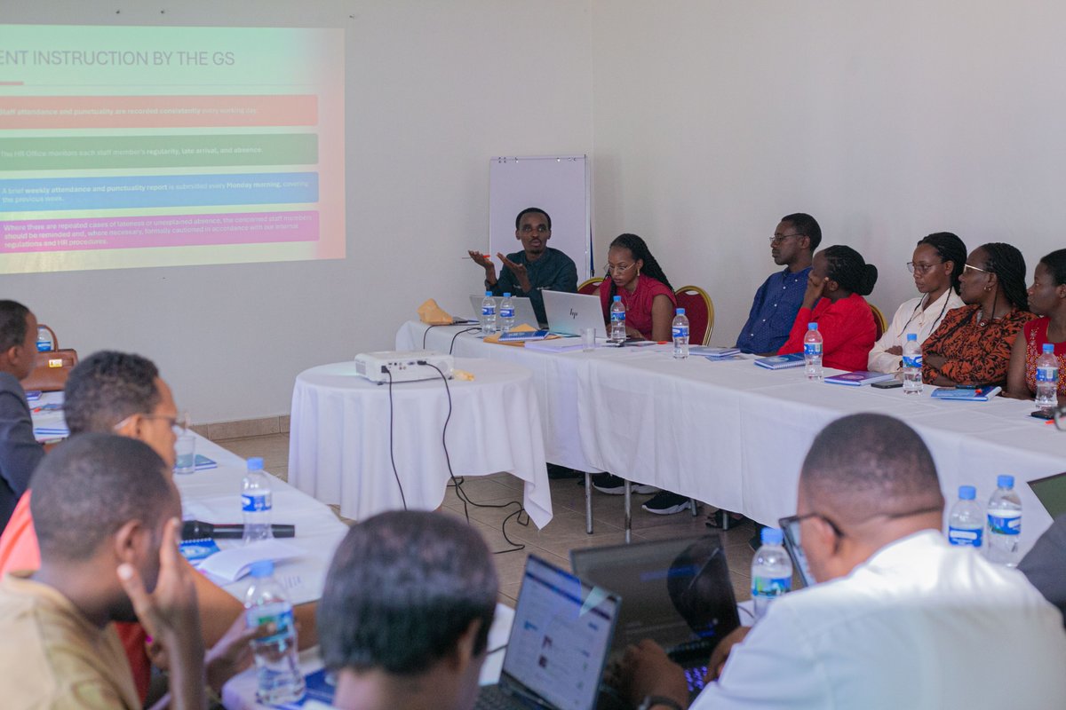 bible_rwanda's tweet photo. #BsrStaffMeeting
Today at Solace, the Bible Society of Rwanda held a staff meeting at the #Headquarters and #DistributionPoints.
The staff was briefed on the current approved organizational structure and the regulations guiding the institution. https://t.co/QTbdyrtnah