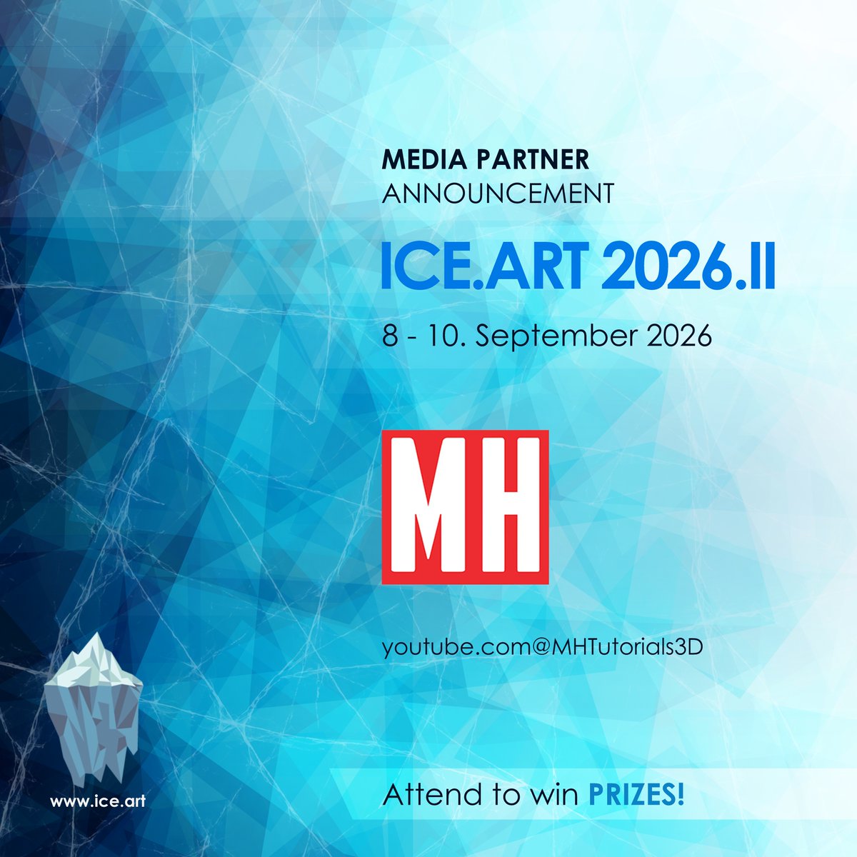 IceConference's tweet photo. We're excited to announce our Media Partner @MHTutorials! 🌆 🚀
youtube.com@MHTutorials3D

Huge thanks for all your support!

@vfxsociety @dig_prod @GDBAYcom @IGDA @chaosgroup @BenQAmerica
#mhtutorials #vfx #iceart2026 #entertainment #3denvironment #vrbn https://t.co/mdHH6f5yRM