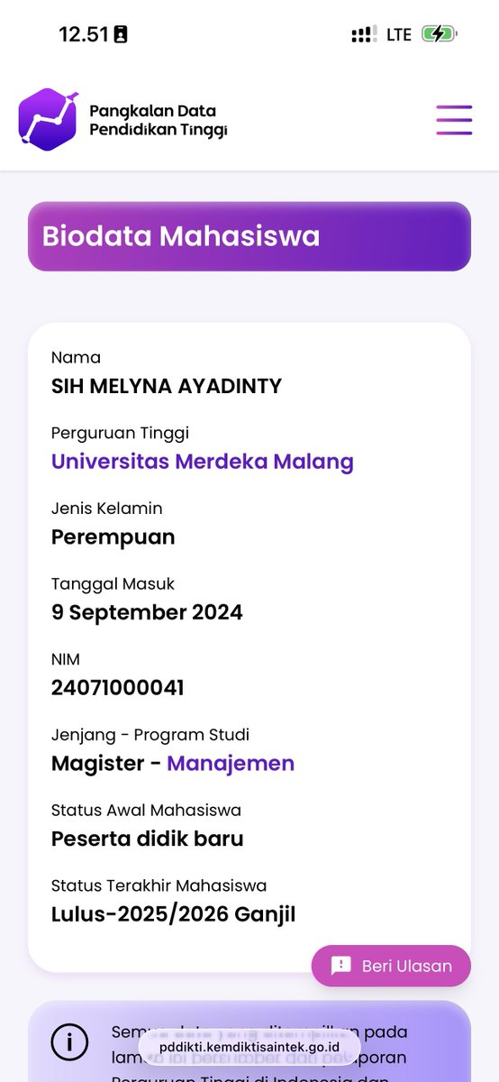 carmendihati's tweet photo. ‼️BEWARE SCAMMER / PENIPU‼️

Sih Melyna Ayadinty

Lulusan S1 Pend. Adm. Perkantoran Universitas Negeri Malang - 2024
Lulusan S2 Manajemen Universitas Merdeka Malang - 2026

Modus:
Menawarkan jasa joki skripsi. Setelah ditransfer lalu hilang begitu saja.
Hati-hati ya teman-teman. https://t.co/bEJpY1RJWR