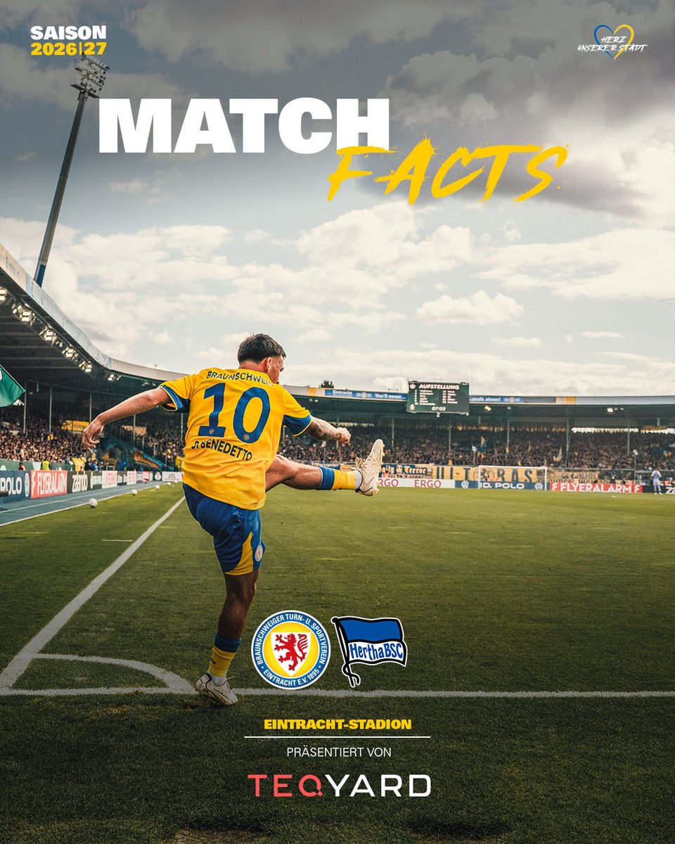 EintrachtBSNews's tweet photo. Auf ins zweite Hauptstadt-Duell! 🦁🆚🐻

Die Matchfacts für #ebsbsc werden präsentiert von TEQYARD! 🤝

📖 Die komplette Vorschau auf die alte Dame gibt‘s hier! ⤵️
🔗 https://t.co/hyS61j1dT1

#wirsindeintracht https://t.co/MAIKClhPB0