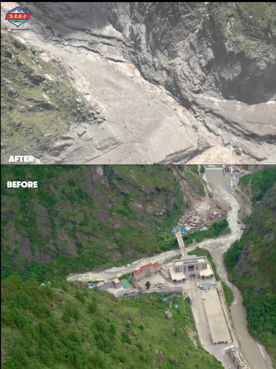 TripInChina's tweet photo. This afternoon, helicopters from the People's Liberation Army (PLA) filmed footage of the flood-hit areas along the China-Nepal border.
It seems that both sides' ports have disappeared.🙏🏻🙏🏻🙏🏻
Survival is extremely difficult. https://t.co/D0h89dqrDE