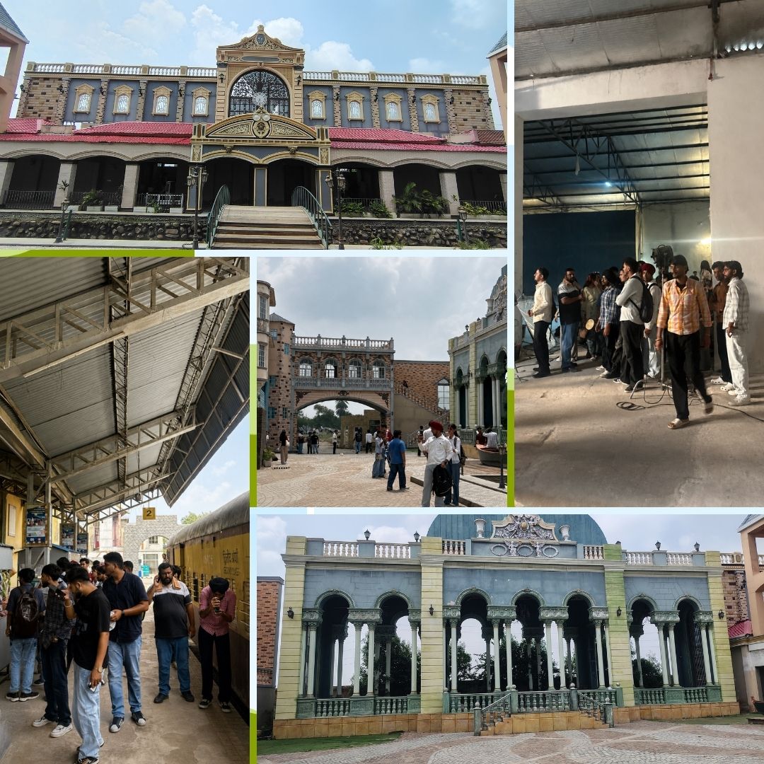 GnaUniversity's tweet photo. #GNAUniversity- School of #Design and #MassCommunication organized an industrial visit to HLV Film City, allowing students to experience the practical world of media and entertainment. https://t.co/WhpIVCwkga