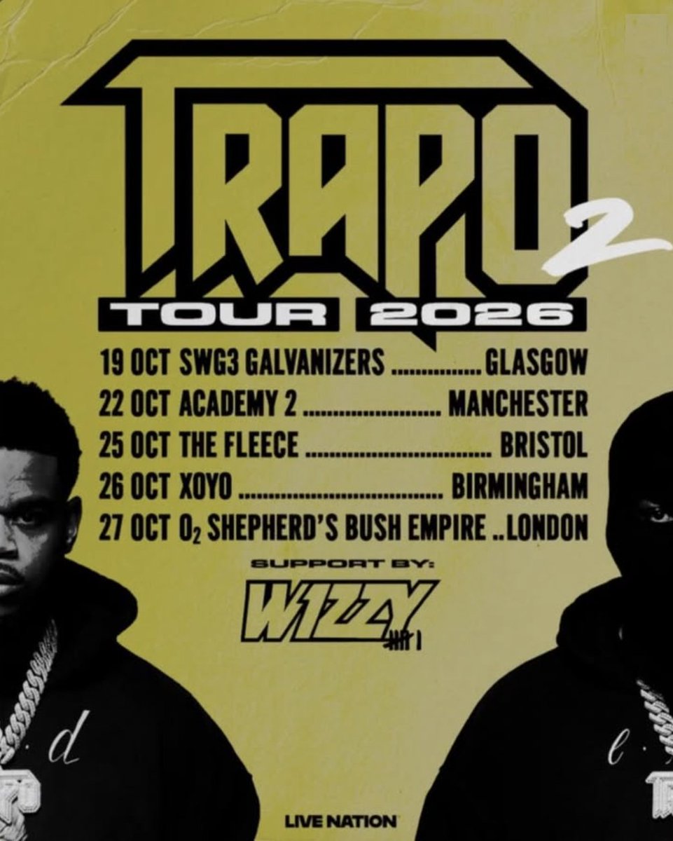 stereoboard's tweet photo. A @Ktrap19 tour? We Can't Say No to that 😏

Fresh from dropping his new mixtape 'TRAPO 2', the trailblazing drill artist is set to tear up the UK on a run of live shows this October 🔥 

Grab tickets now: https://t.co/b0Oj5e5COl https://t.co/Nu1MVi5VD3
