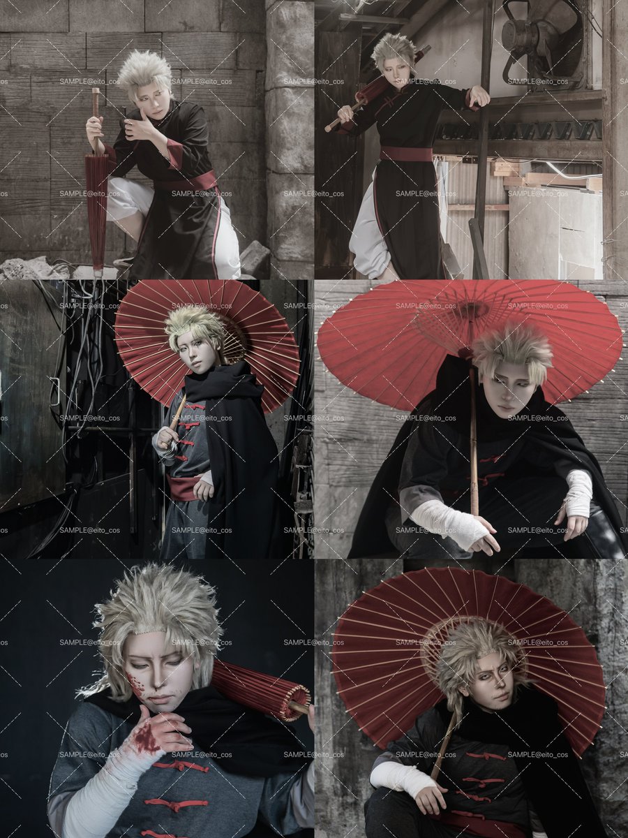 eito_cos's tweet photo. 10/11 かぶき町大集会24 にて頒布する写真集の表紙とサンプルです🌟

阿伏兎 コスプレ写真集 
『 痕 』
※春雨入団前の捏造、血糊表現があります。
（B5 / ~80p / 1000~1500円予定）

部数把握のため、アンケート設置！9/20までです。
https://t.co/Vlzfv4Cd8z
参考ガチです。よろしくお願いします🙇‍♂️ https://t.co/HUzZbvoGxp