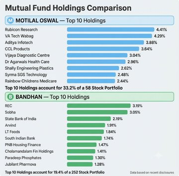 bomisbth_'s tweet photo. Motilal Oswal Small Cap vs Bandhan Small Cap
Whenever your Advisor asks you to invest in two different funds within the same category, ask them for the overlap of stocks.
The overlap of stocks in these two funds — do we need to invest in both funds?
SBI in Bandhan Small-cap😲 https://t.co/QqLJgWwr5X
