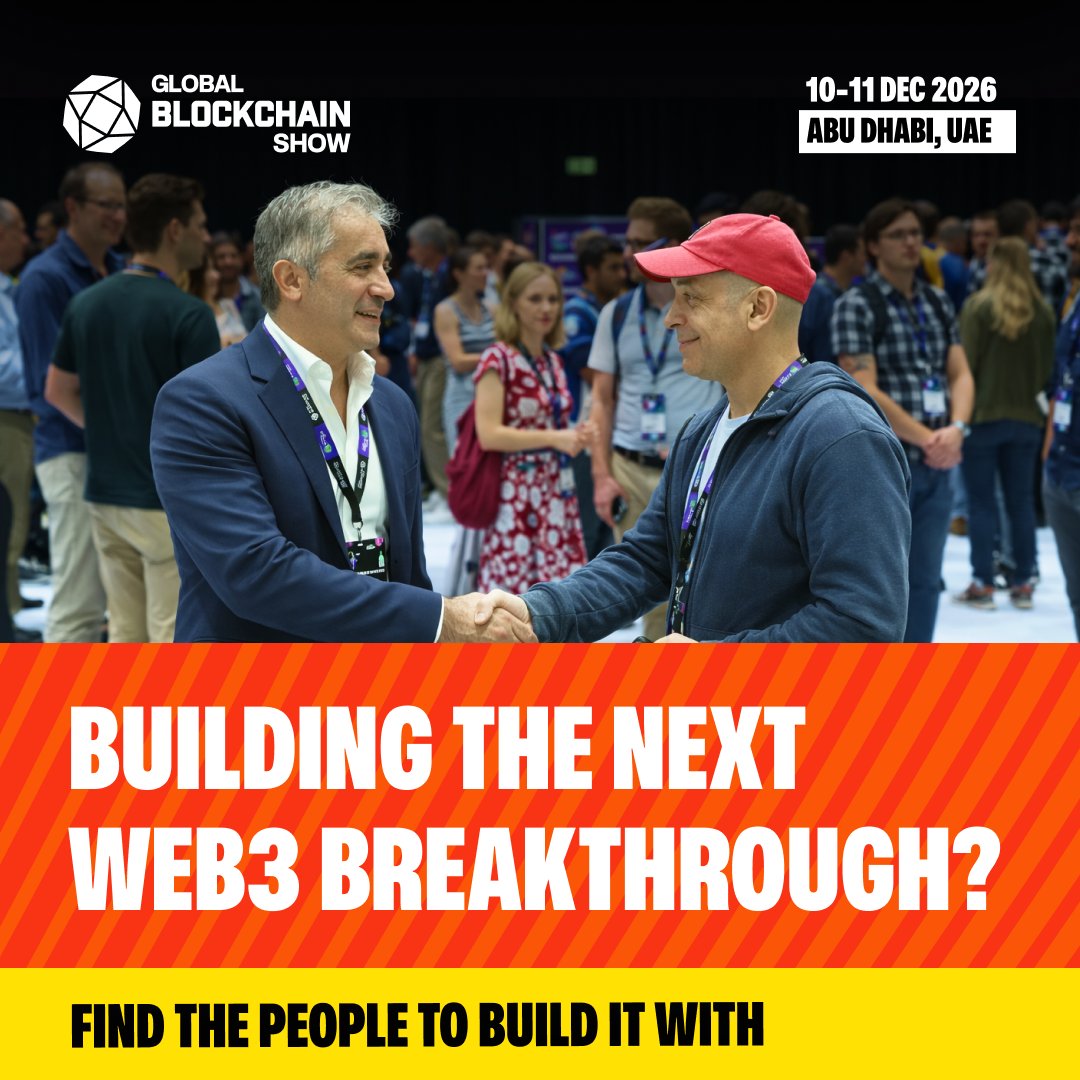 0xGBS's tweet photo. The right introduction can open a new market, bring the right investor to the table or turn an idea into something much bigger.

That’s what Global Blockchain Show is built for.

📍 Abu Dhabi | 10-11 December 2026

🎟️ Get tickets now: https://t.co/sNTkv5Uua7
🤝 Become a sponsor: https://t.co/PxZWM35n1O