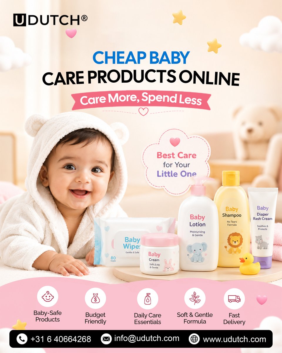 udutch_'s tweet photo. Searching for #Cheap_Baby_care_products_online that combine quality and affordability? @udutch_ offers trusted essentials for your little one, from baby care accessories to everyday necessities.

🌐https://t.co/HENbpty8QU

#BabyCare #BabyProducts #BabyEssentials #BabySafe #UDutch https://t.co/jjH7uGNJre