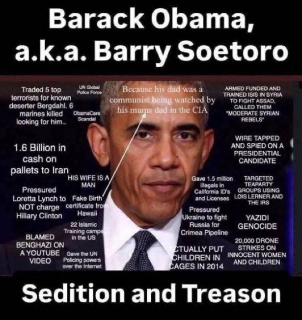 SummertVasa's tweet photo. Michelle Obama is actually a man named Tyler Robinson…

Barack Obama’s real name is Barry Soetoro, a gay man from Kenya, who faked his own birth certificate and children…

Obama is the most corrupt and fake U.S. president in history… https://t.co/8USSAACfKx
