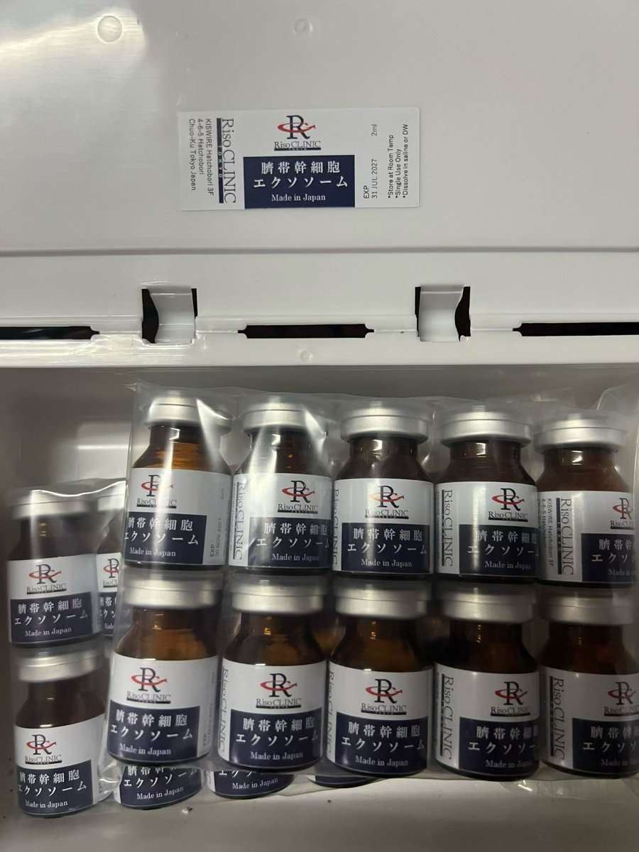 hhh1680938's tweet photo. 好物分享：🔥���带干细胞由来上清液FD（exocomes外泌体2cc ）
日本医疗推进机构RISO CLNIC出品，庆应义塾大学磐田振一郎博士推荐。

外泌体exocomes从2013年被授予🉐诺贝尔生理学和医学奖，到今天再生医学、肿瘤诊断、药物递送等领域的广泛运用，外泌体，曾经的细胞垃圾逆袭到再生医疗新贵族。 https://t.co/mvVqO0f1YF