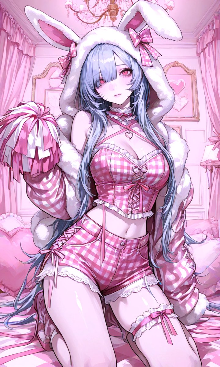waaaa786's tweet photo. めちゃ上手くいきすぎてやばい可愛い
ポンポン除くのはむずかったからそのままだけど ᵕ ̫ ᵕ̩̩🩷ピンク沢山だし服装もうさ耳も可愛すぎて好きჱ̒ ᴗ ̫ ᴗ🩷
プロンプトお借りしました🩷 https://t.co/lJN1nergSD