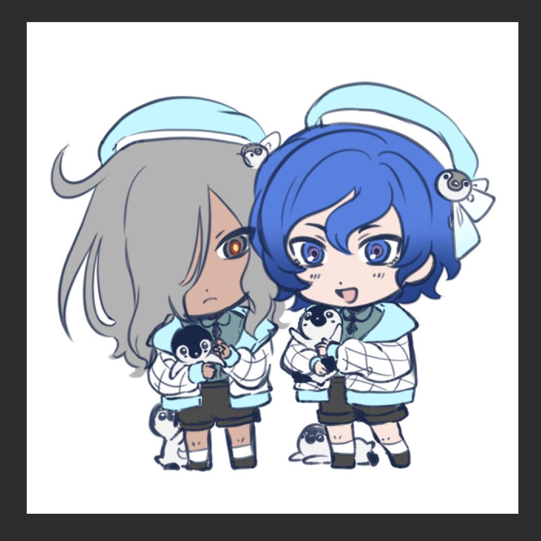 zppp_a's tweet photo. こんな感じの灰水のアクキーが出るかもしれないし出ないかもしれない🥺︎🐧 https://t.co/sRsg5Xldtl