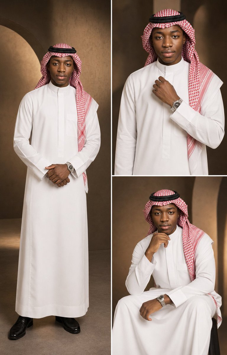 Luxury Arabian Fashion Editorial Triptych