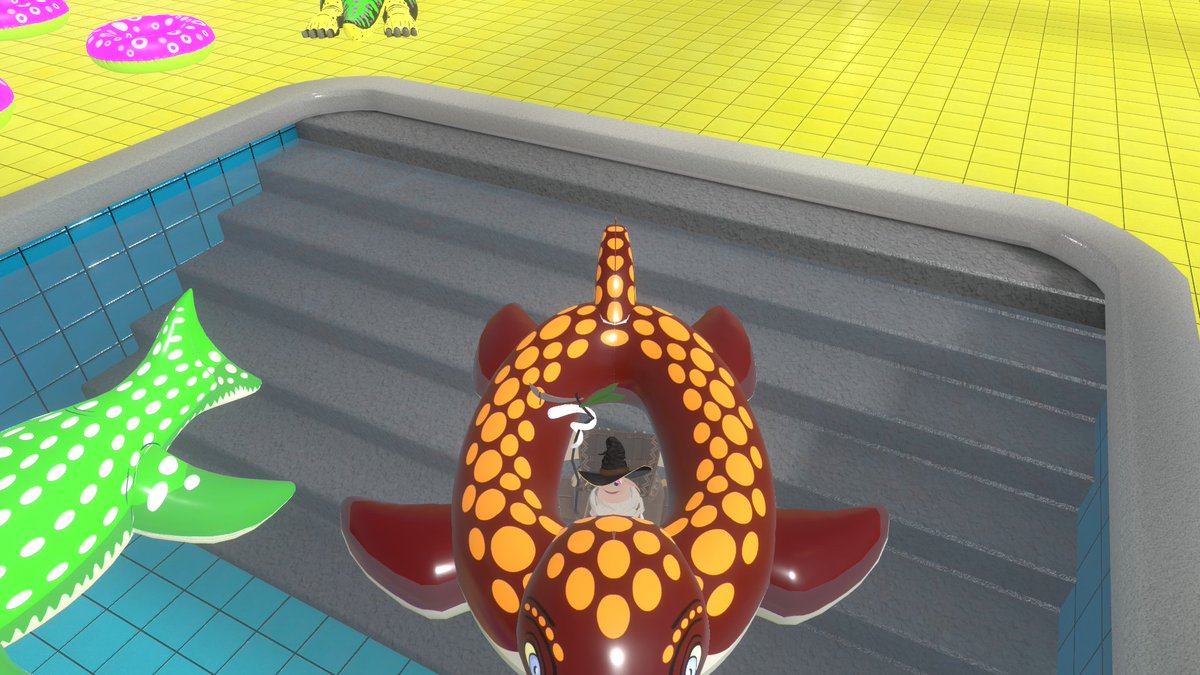 laffey0_0's tweet photo. ウォーターパークのワールドです🪸🌻
the VRChat Summer World Jam 2024の作品みたい～！
浮き輪に乗って流れるプールに流されにいったりできました～！

Lazy Lizard Water Park
#わみ旅VRC

https://t.co/zxb9HRUQqL https://t.co/GySrDz7ApI