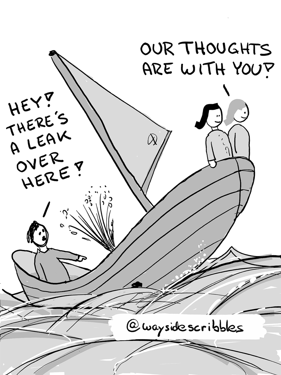 waysidescribble's tweet photo. – Hey! There’s a leak over here! 
– Our thoughts are with you! https://t.co/anrDVqaWGe