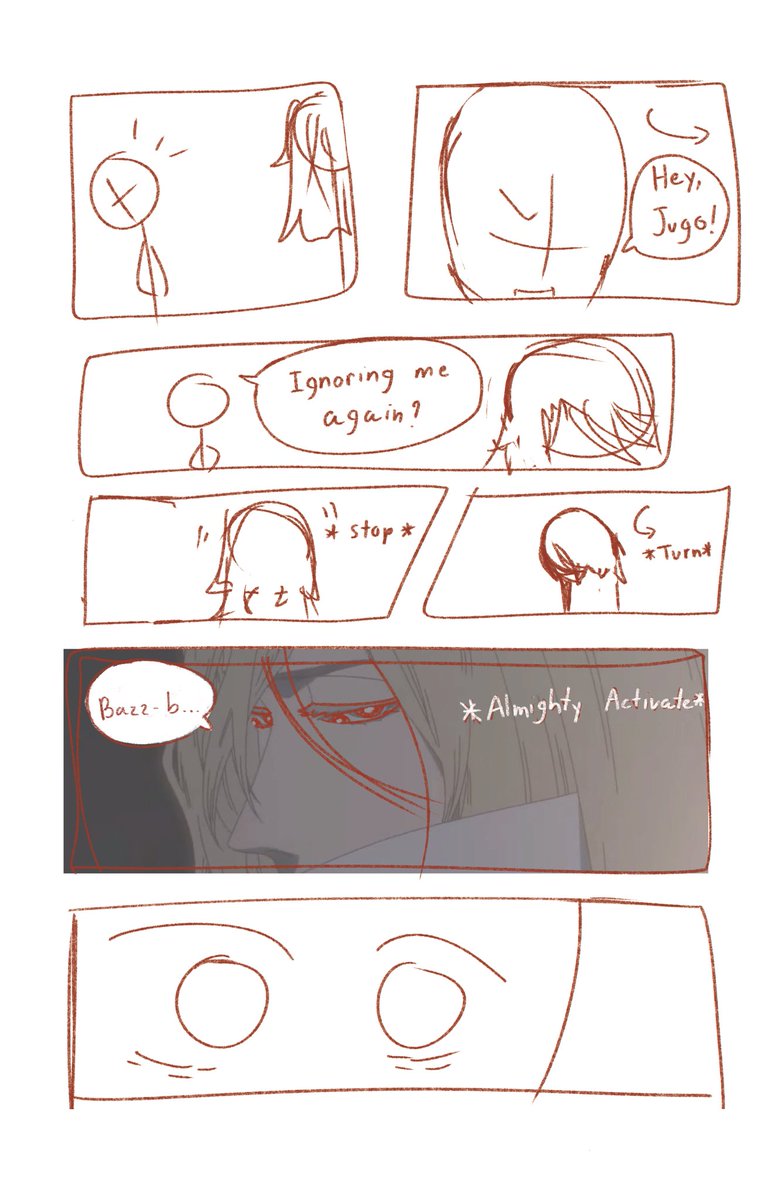 atomlowol's tweet photo. [ ⚖️🔥 | ยูบัซ | JugoBazz ]

My idea on how things “should” go when Bazz-B first finds out Jugram has The Almighty (according to my fujoshi brain) https://t.co/xVmN8L1hop