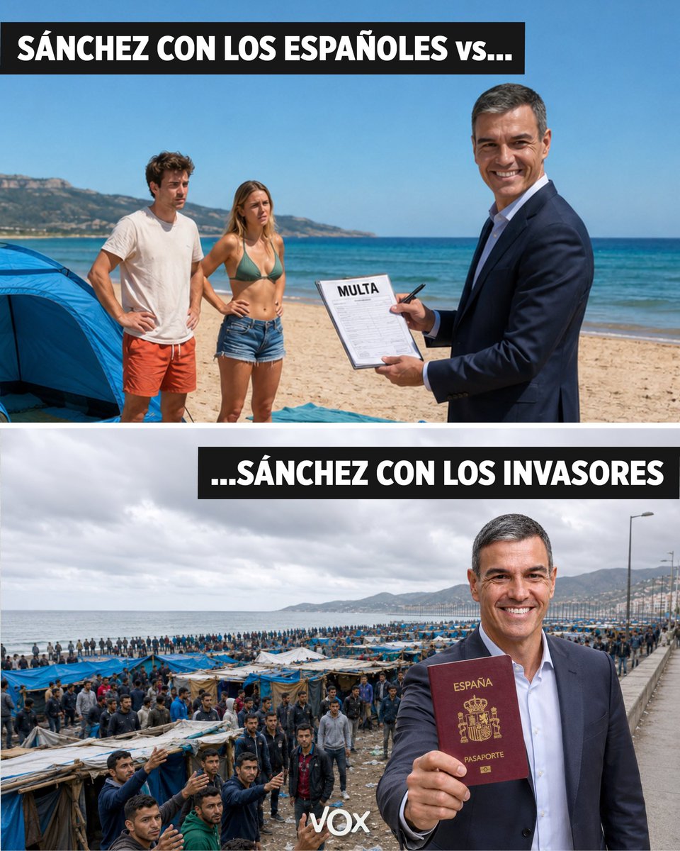 vox_es's tweet photo. Multa los españoles.
Premio a los invasores. https://t.co/LWmgzXCAwU