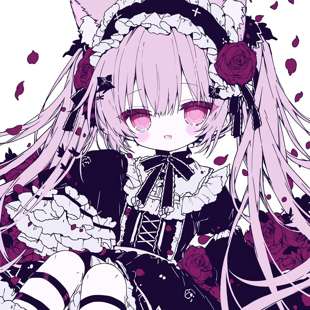 sumomoo_S2's tweet photo. 【フリーアイコン配布】 🎁

猫耳×ゴスロリ🌹

SNSで使いやすいアイコン風のイラストを生成しました！
フォロワーさんのみ保存･使用️⭕️
XやLINEなどのアイコンにご自由にどうぞ✨

🔴 利用規約
・個人利用、SNSアイコン使用OK
・自作発言、二次配布、商用利用はNG
もし使ってくださる方は、いいねやリポストをしていただけると今後の励みになります！

#フリーアイコン #AIイラスト #SNSアイコン #ふりーうさぎ