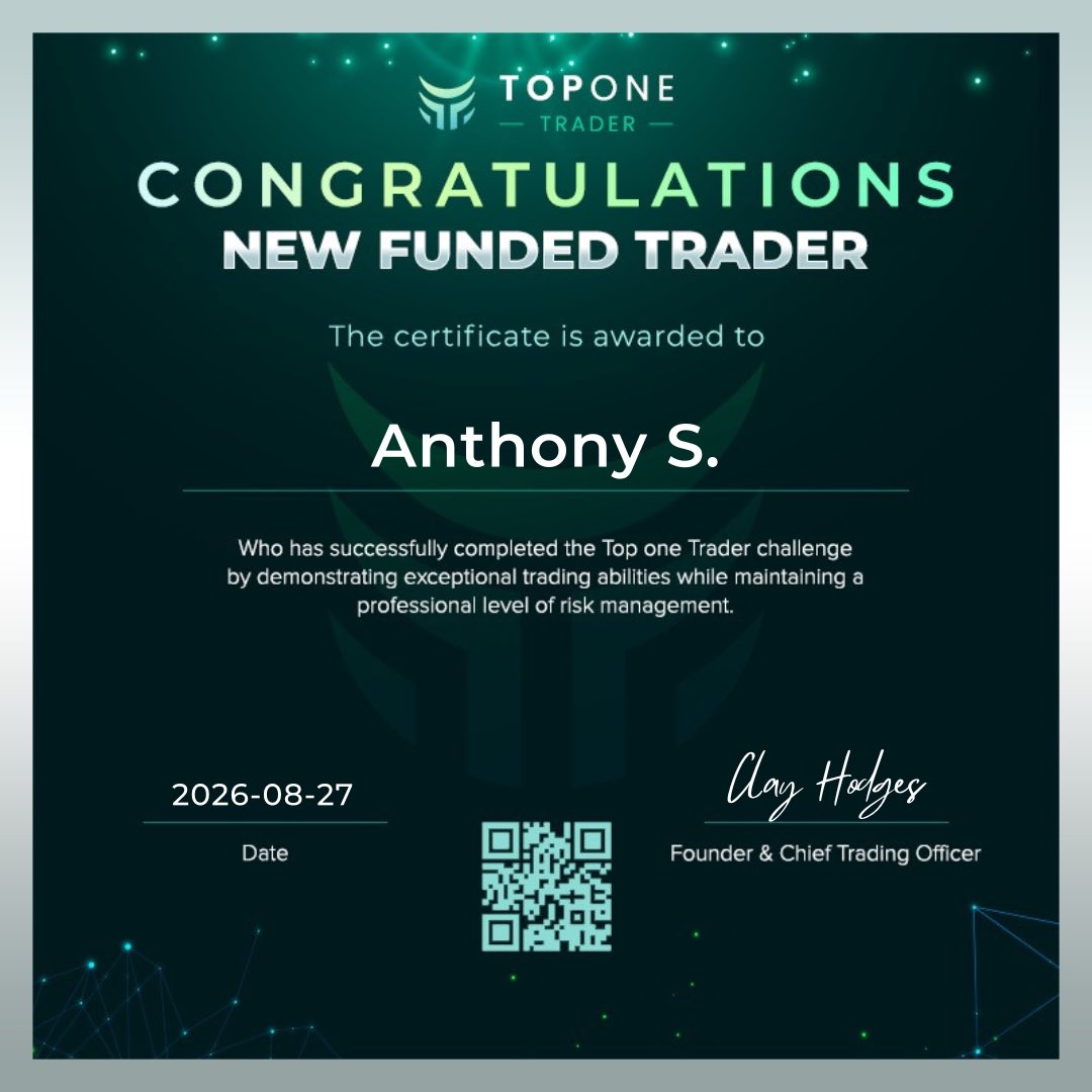 antksimm's tweet photo. Officially funded. 

Five years in this journey and this is my first funded account.

Grateful for the milestone, but even more focused on how I steward the opportunity from here.

Stay humble. Stay disciplined. Keep God first.

The work continues. ✝️📈

S/O to @TopOneTrader https://t.co/wjm4zF6pwd