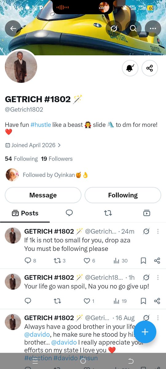 Nikkymount's tweet photo. @Getrich1802 Following 

More blessings 🙏🙏🙏

 6547721971

OPay

  YETUNDE https://t.co/ZHdKc1q6GM