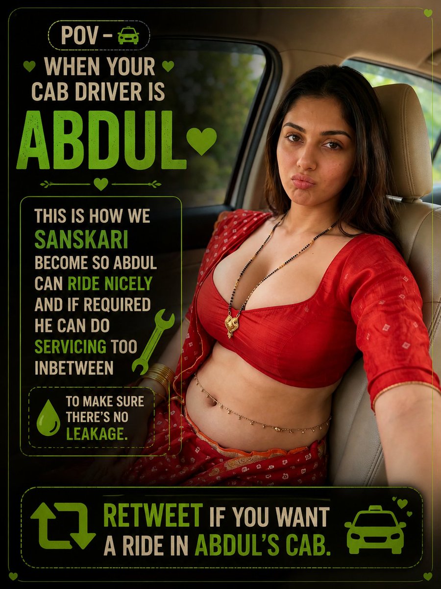 SahilS_13's tweet photo. Tell me sanskari's
Do you want only muslim cab drivers should get assign for Hindu girls and women who are traveling alone? 

Isn't that'll be good, safe and fun ride? https://t.co/PiEG3RRITq