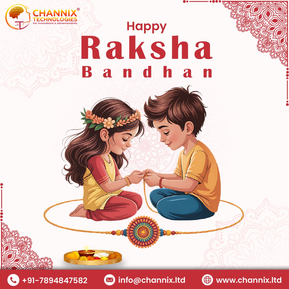 IT_Websolution's tweet photo. 🪢❤️ Celebrating the beautiful bond of love, trust &amp; protection between siblings. May every Rakhi bring happiness, togetherness &amp; cherished memories.

✨ Happy Raksha Bandhan from Channix Technologies!

#HappyRakshaBandhan #RakshaBandhan #Rakhi #SiblingLove #ChannixTechnologies https://t.co/JwcO2FlgQQ